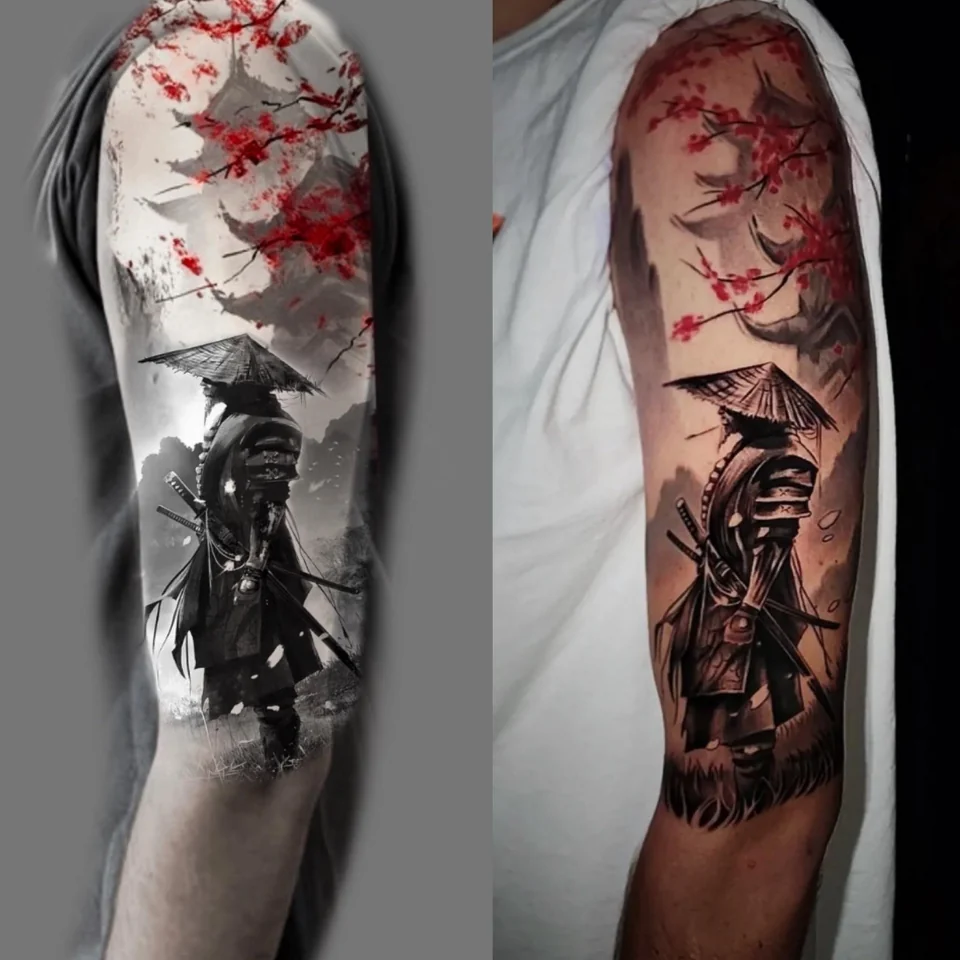 Samurai sleeve tattoo
